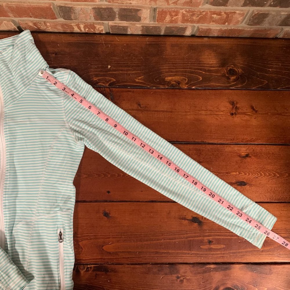Lole Essential X-Small Blue & White Stripe UPF 50 Full Zip Cardigan Jacket EUC - Picture 11 of 12